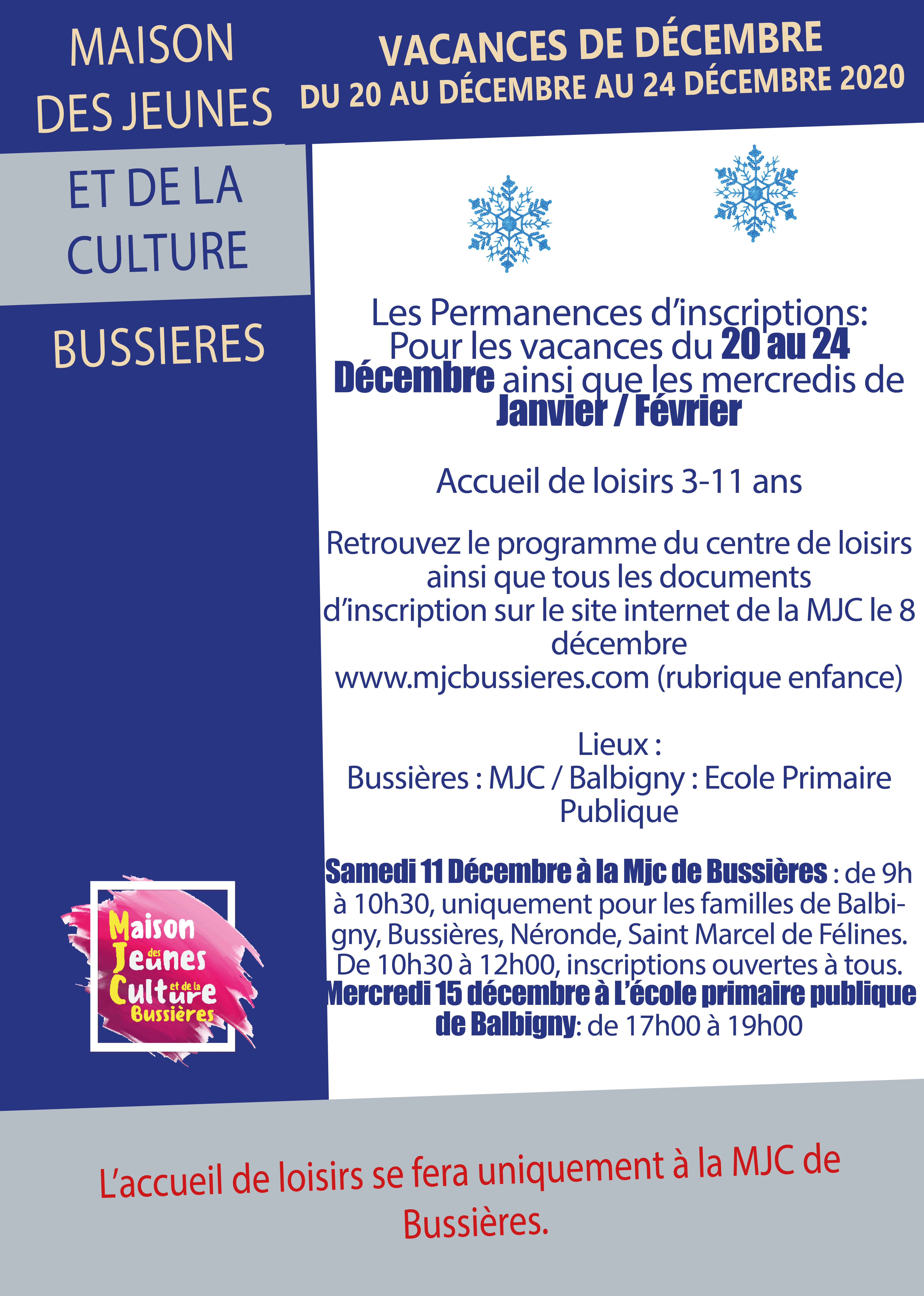 MJC Bussières - Flyer Vacances Décembre 2021-1
