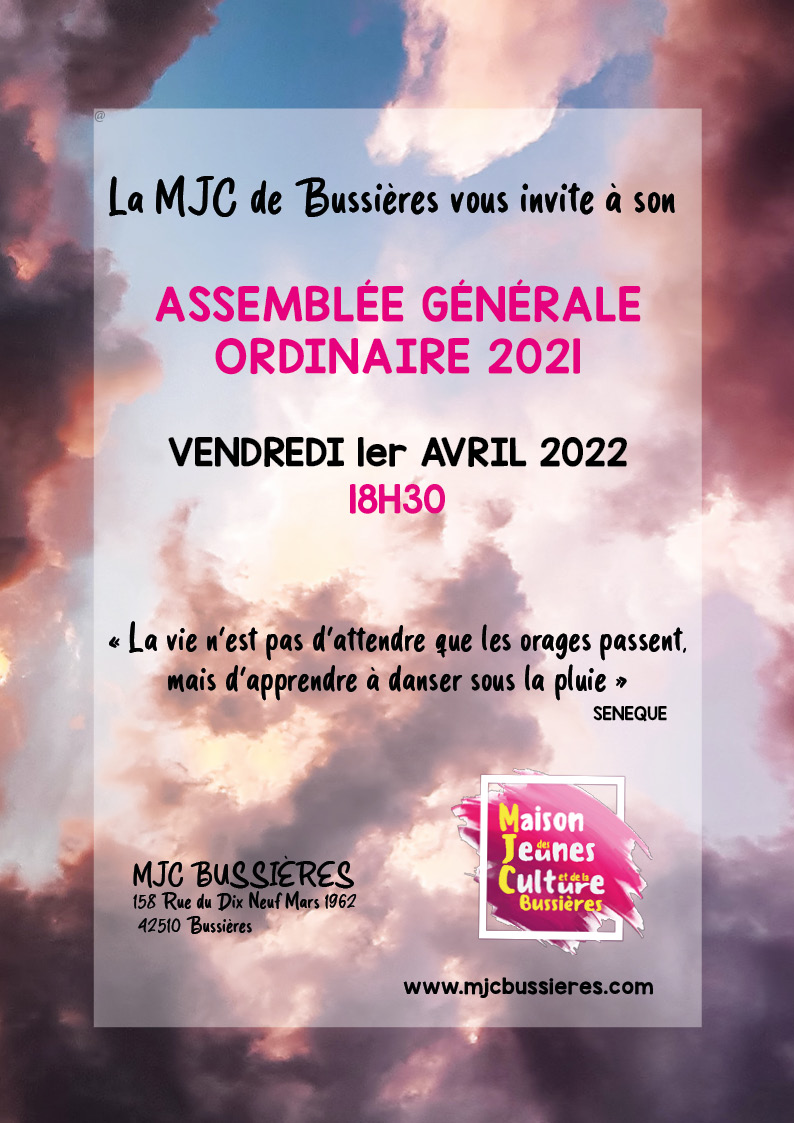 MJC Bussières - invitation AG 2021