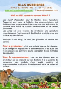 MJC Bussieres - Flyer AMAP Verso 2023